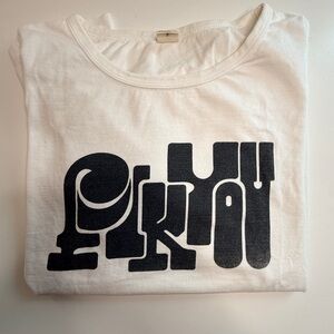 Filth Mart - F*** You White Graphic T-Shirt with Black Print